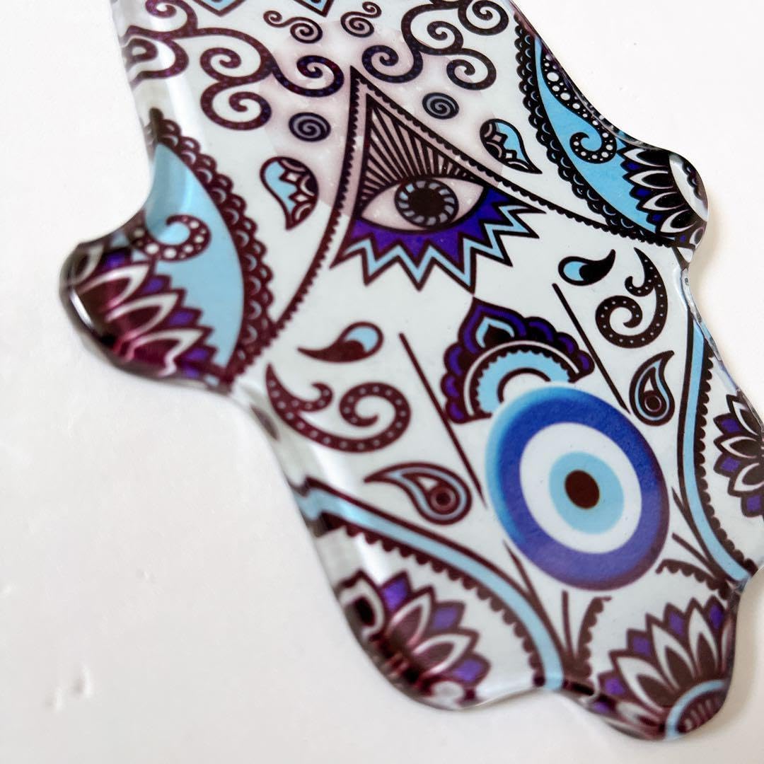 ファテマ ハムサ の手 壁掛け オーナメント 陶器 お守り　魔除け Amazon.co.jp: ファテマ ハムサ の手 壁掛け オーナメント 陶器 お守り